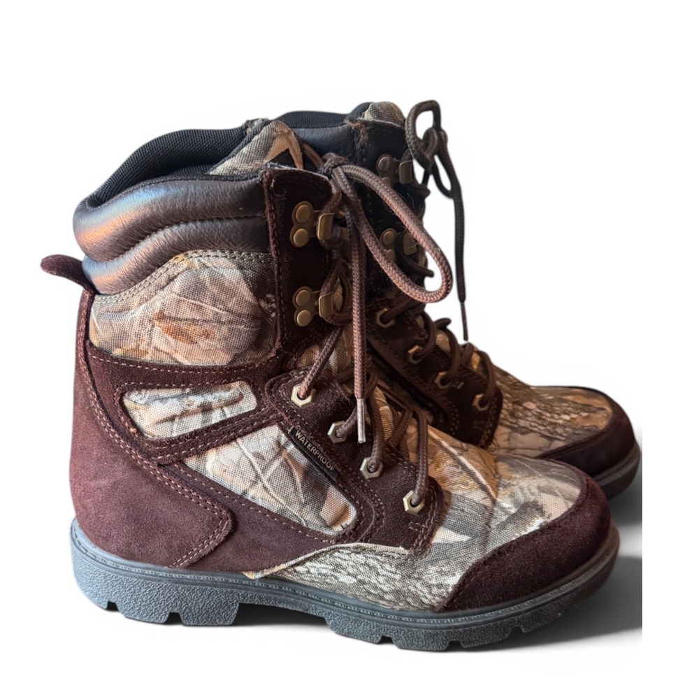 Realtree Mens Waterproof Hunting Boots Camo Thinsulate MRTH2012 Brown Size 7